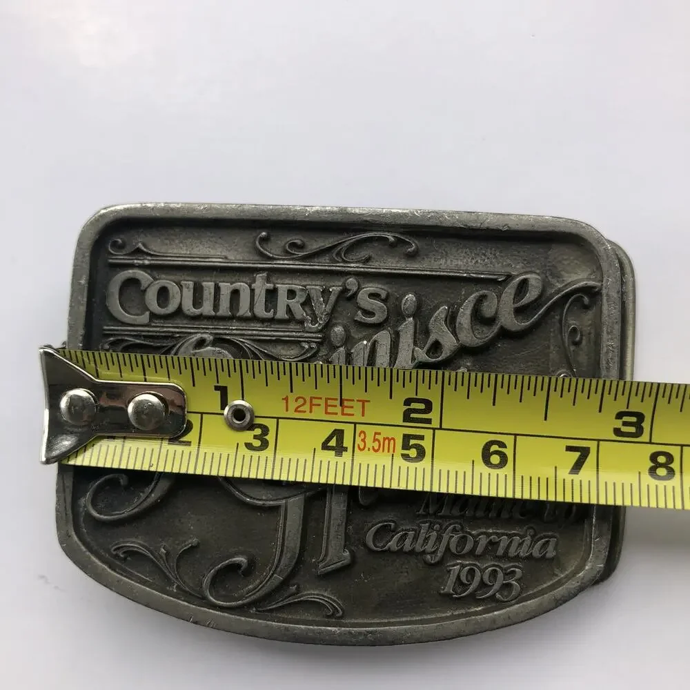 Vintage Belt Buckle 1993 Country's Reminisce Hitch Maine to California 3521